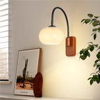 Rotating Persimmon Glass Wall Sconce