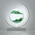 Rotating Sand Art Dimmable LED Remote-Controlled Table Lamp