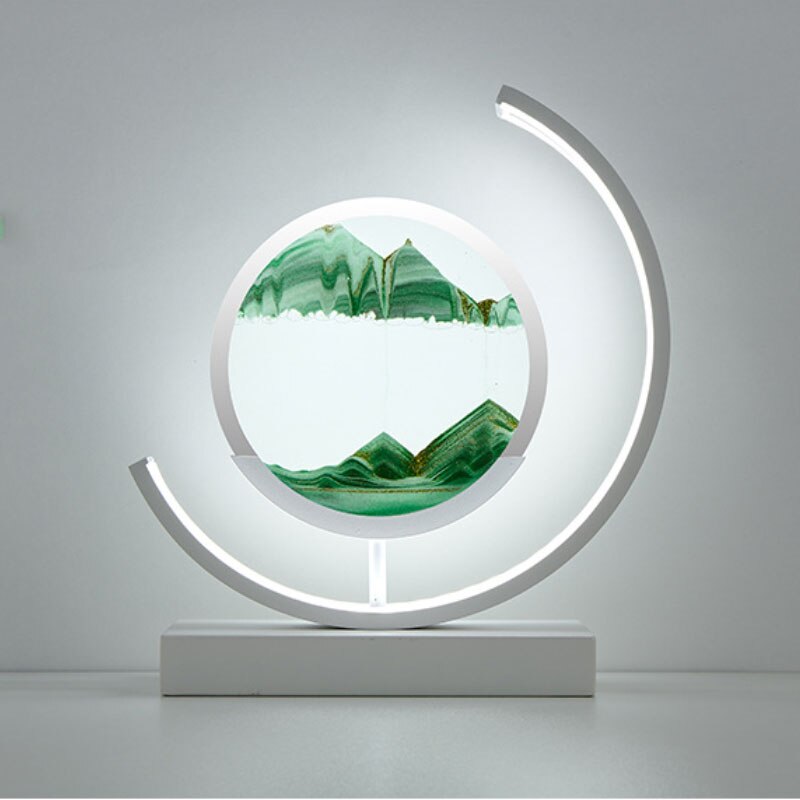 Rotating Sand Art Dimmable LED Remote-Controlled Table Lamp