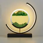 Rotating Sand Art Dimmable LED Remote-Controlled Table Lamp