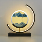 Rotating Sand Art Dimmable LED Remote-Controlled Table Lamp