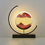 Rotating Sand Art Dimmable LED Remote-Controlled Table Lamp