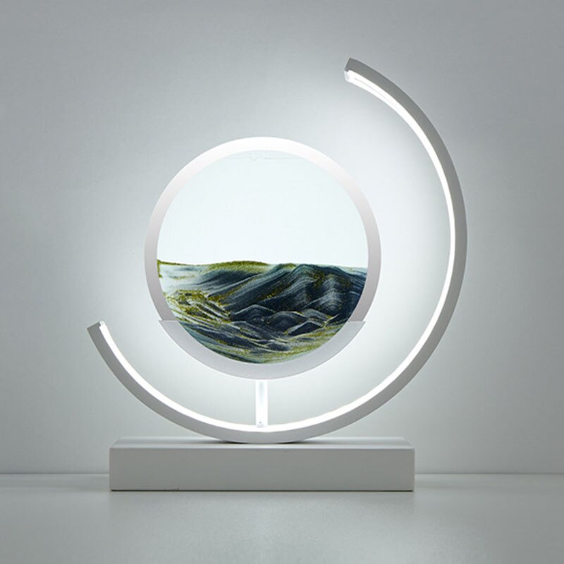Rotating Sand Art Dimmable LED Remote-Controlled Table Lamp