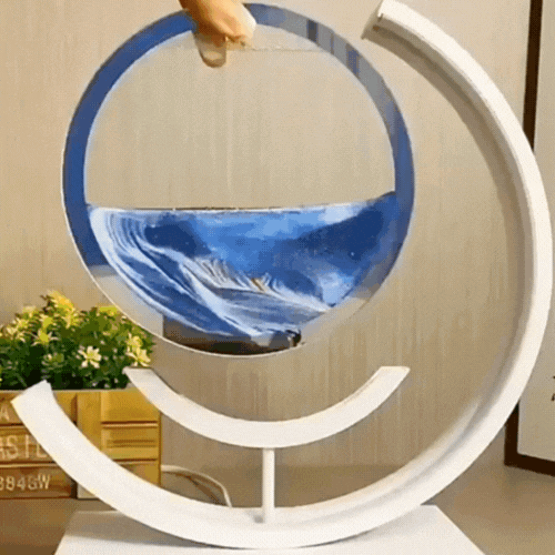 Rotating Sand Art Dimmable LED Remote-Controlled Table Lamp