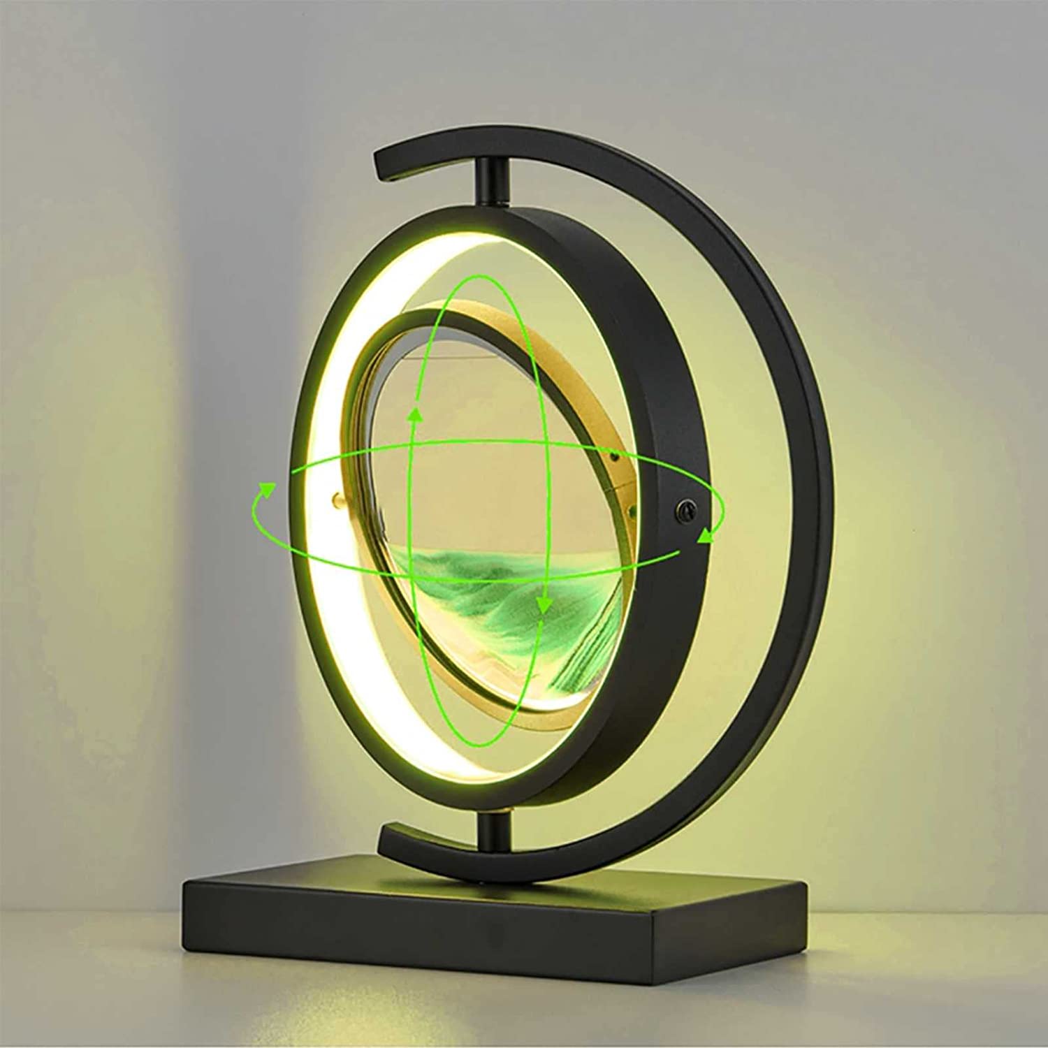 Rotating Sand Art Dimmable LED Remote-Controlled Table Lamp