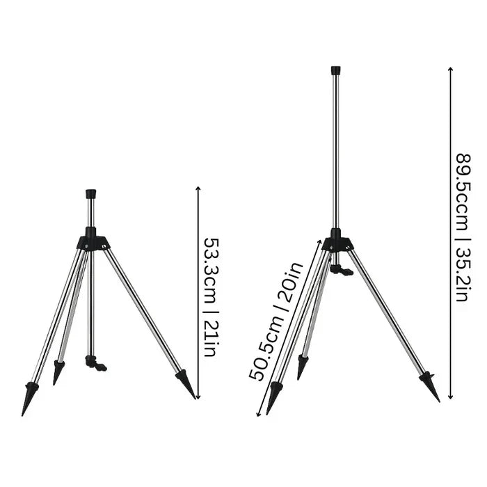 Rotating Sprinkler 360 Degree Coverage Adjustable Tripod