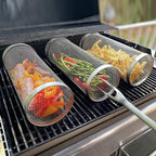 Rotisserie Grilling Basket 360 Degree Rotation Stainless Steel