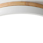 Round Ceiling Lamp Natural Wood Dimmable LED