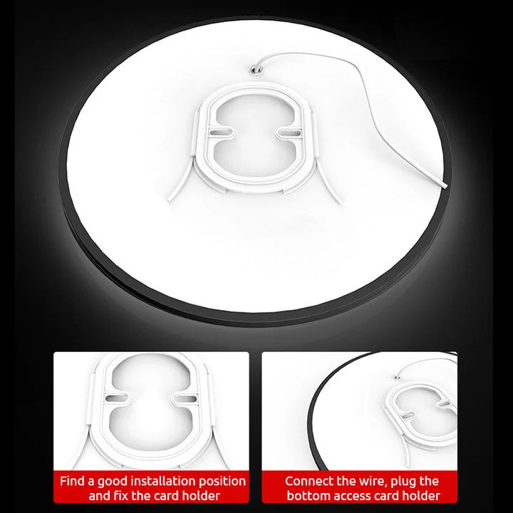 Round Ceiling Lamp Ultra-Flat Integrated LED & Acrylic Diffuser