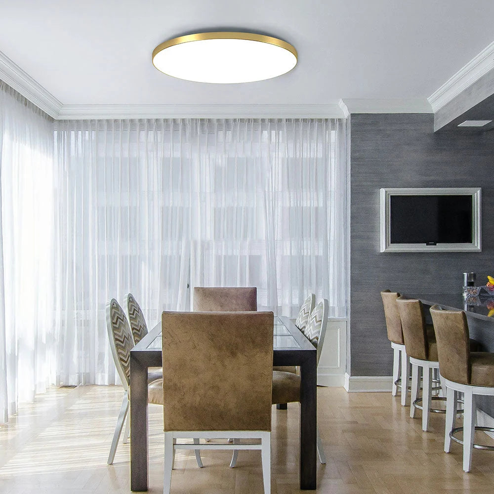 Round Ceiling Lamp Ultra-Flat Integrated LED & Acrylic Diffuser