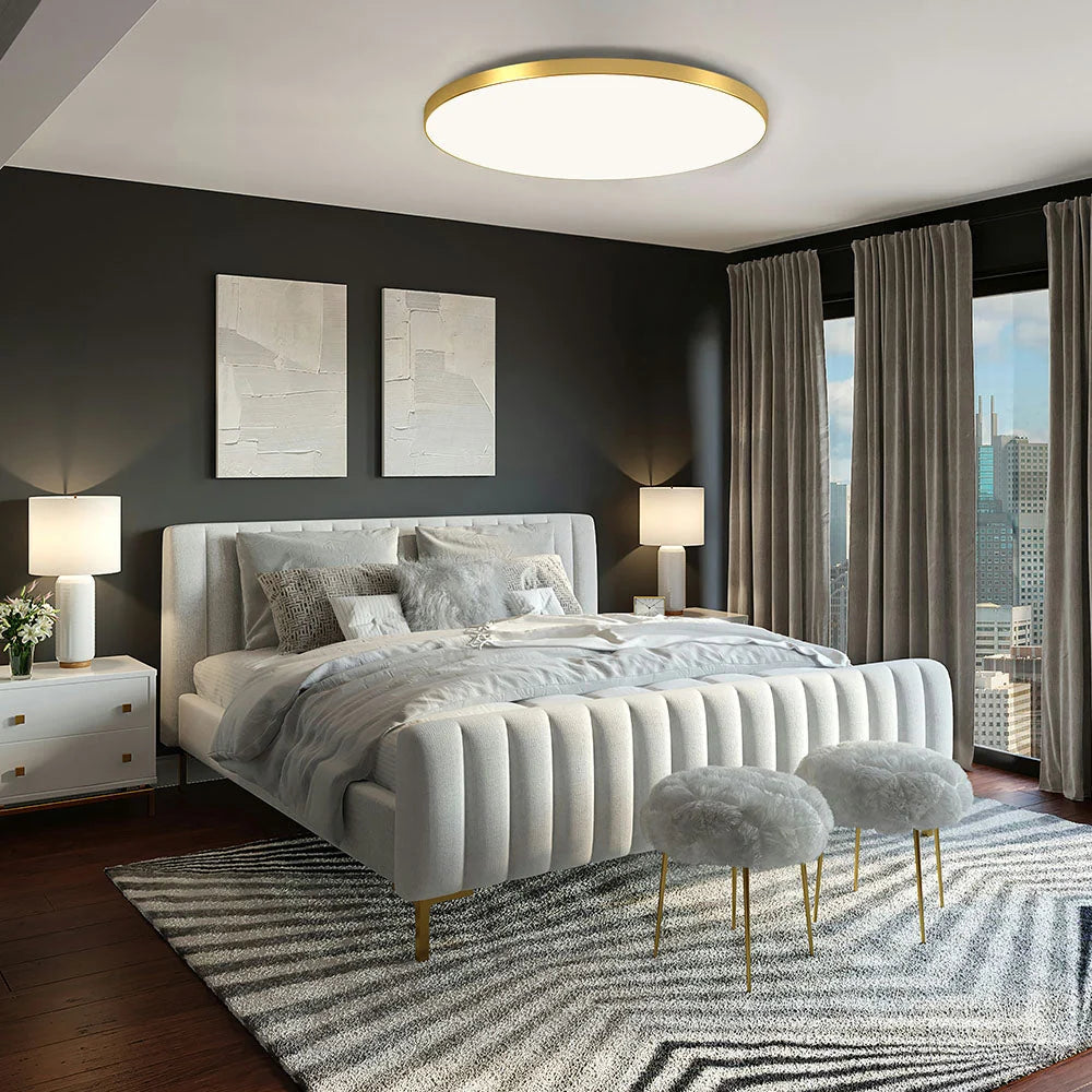 Round Ceiling Lamp Ultra-Flat Integrated LED & Acrylic Diffuser