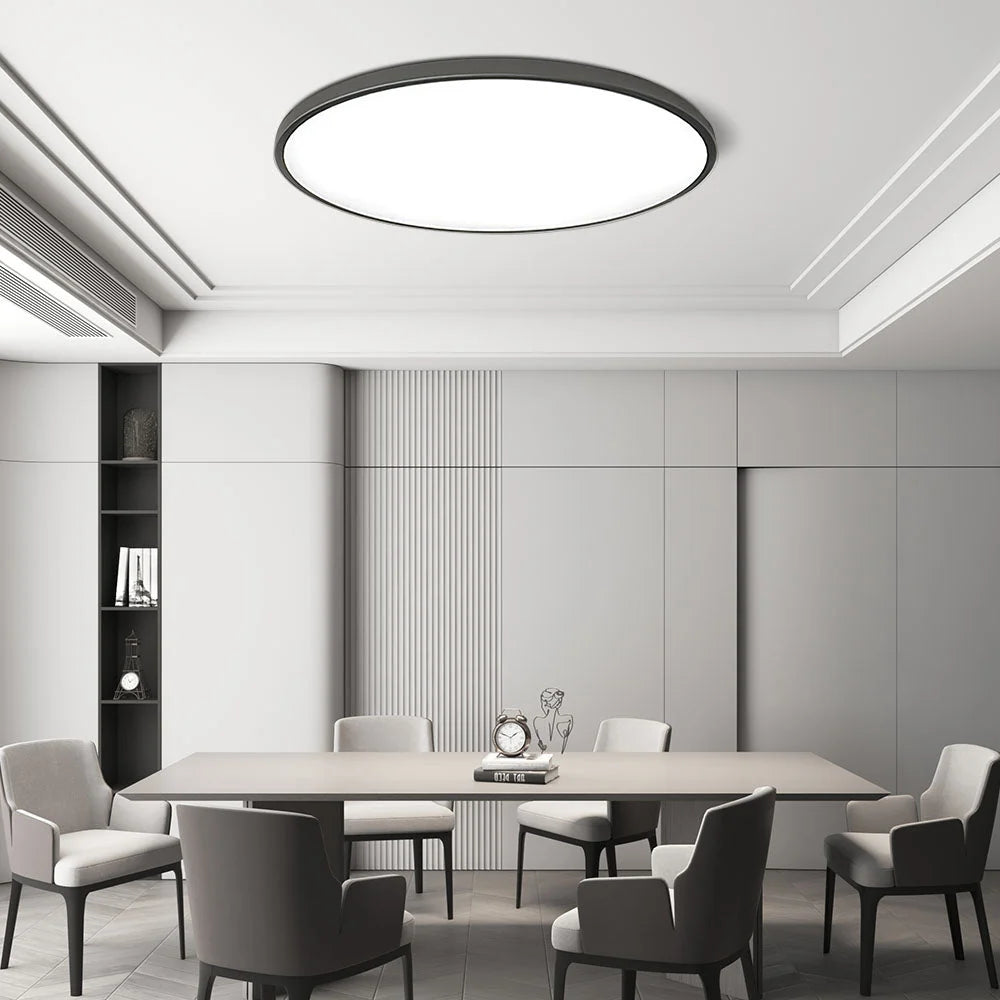 Round Ceiling Lamp Ultra-Flat Integrated LED & Acrylic Diffuser