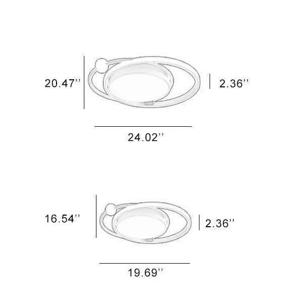 Round Ceiling Light Flush Mount Integrated LED