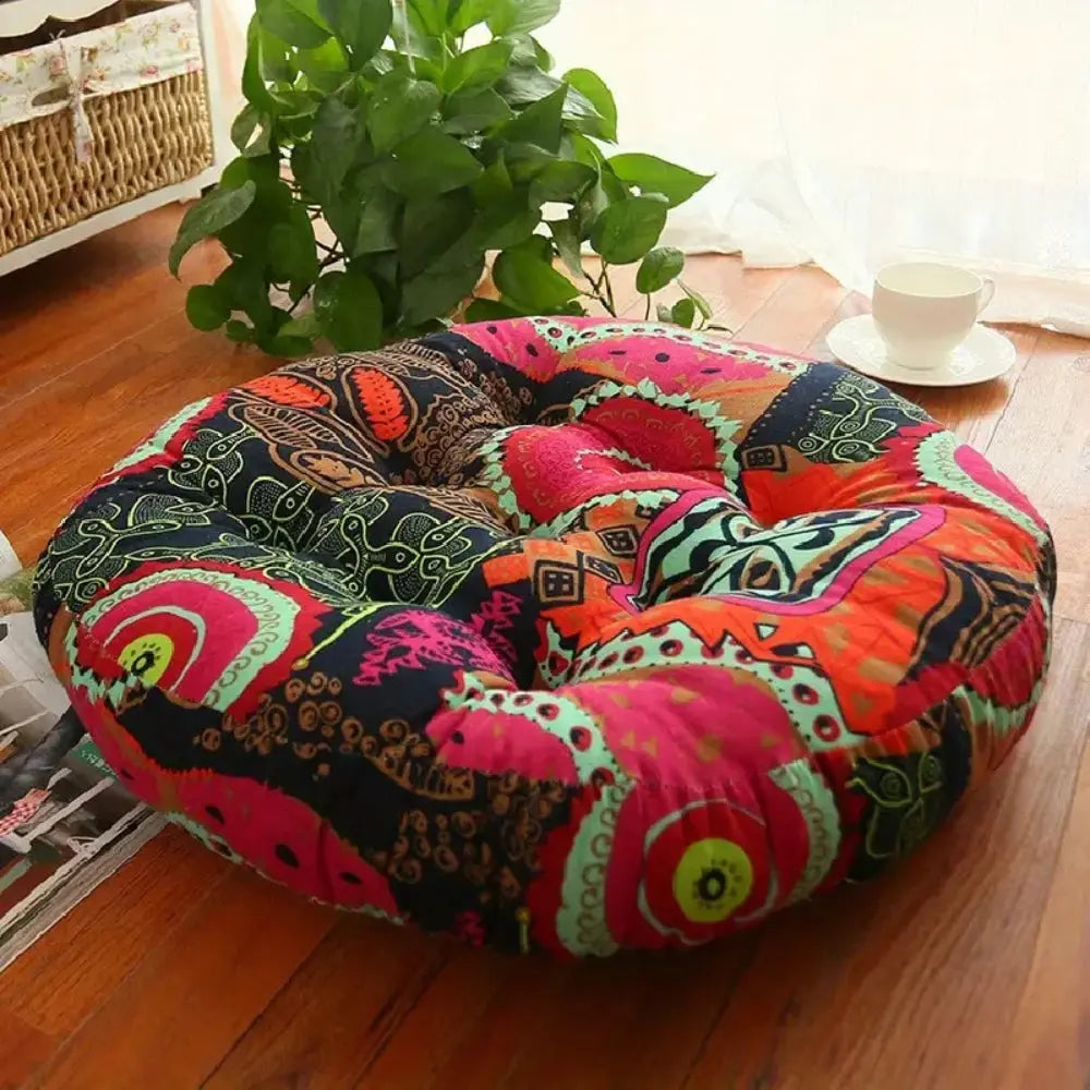 Round Floor Cushion Thick Padding Removable Machine-Washable Cover