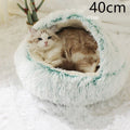 Round Pet Bed Plush Crystal Velvet Warm & Washable