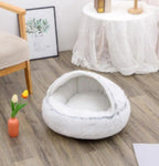 Round Pet Bed Plush Crystal Velvet Warm & Washable