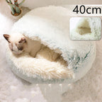 Round Pet Bed Plush Crystal Velvet Warm & Washable