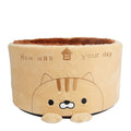 Round Pet Bed Plush Imitation Deer Hair Removable Cushion