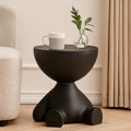 Round Side Table Space-Saving Wipe-Clean Plastic