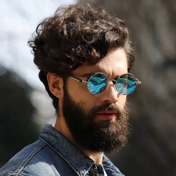 Round Sunglasses Polarized UV400 Metal Frame