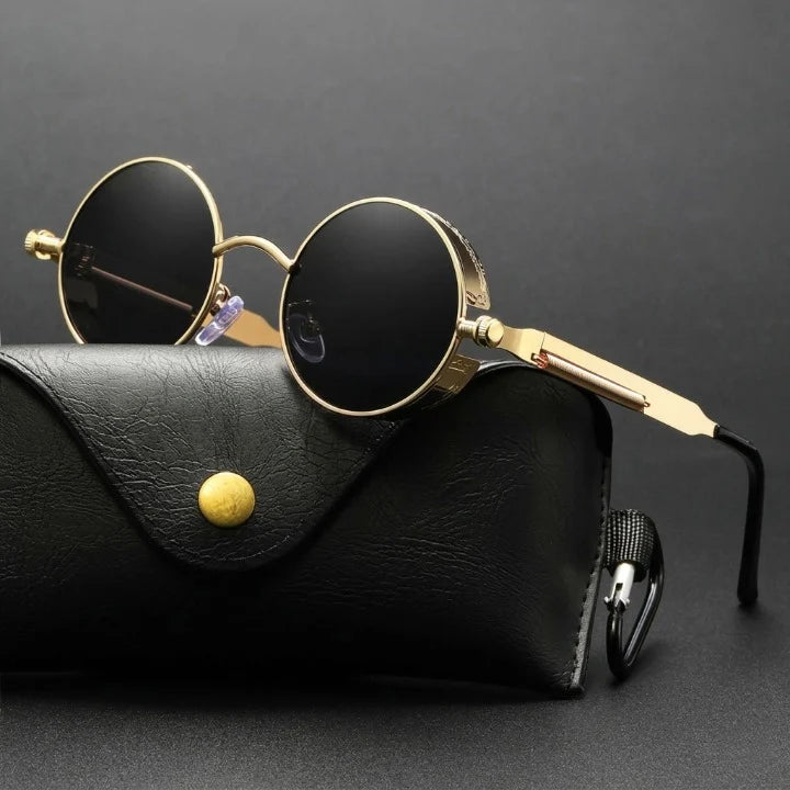 Round Sunglasses Polarized UV400 Metal Frame