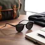 Round Sunglasses Tortoiseshell Full Frame Decorative Lenses