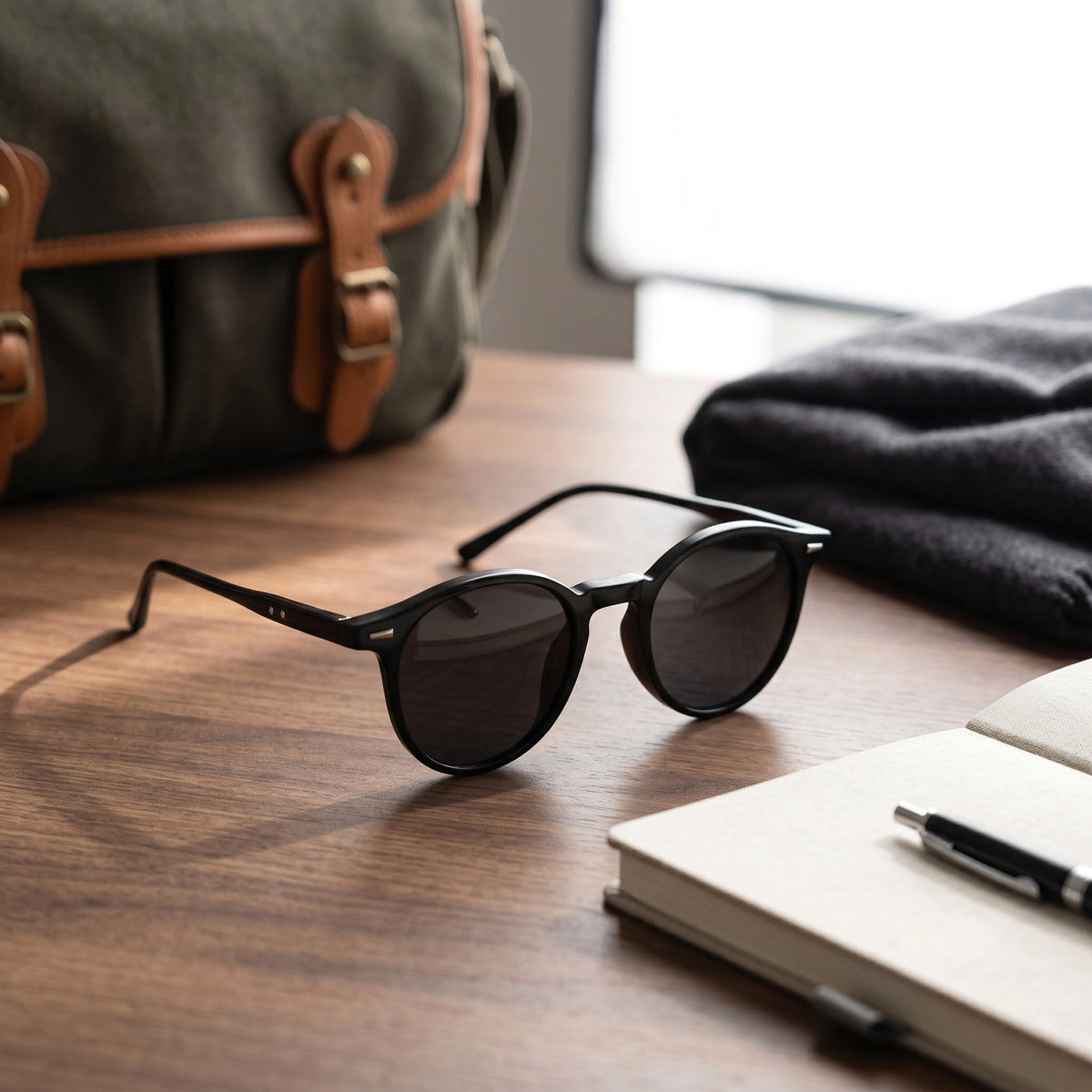 Round Sunglasses Tortoiseshell Full Frame Decorative Lenses