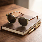 Round Sunglasses Tortoiseshell Full Frame Decorative Lenses