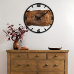 Round Wall Clock Acrylic Carved Cutout Non-Ticking