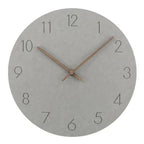 Round Wall Clock Silent Movement Wooden Frame