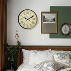 Round Wall Clock Silent Quartz Movement French Pattern
