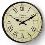 Round Wall Clock Silent Quartz Movement French Pattern