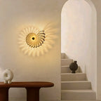 Round Wall Lamp Handmade Ceramic 50 cm Push-Button LED