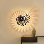 Round Wall Lamp Handmade Ceramic 50 cm Push-Button LED