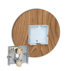Round Wall Light Natural Wood Look & Warm Glow