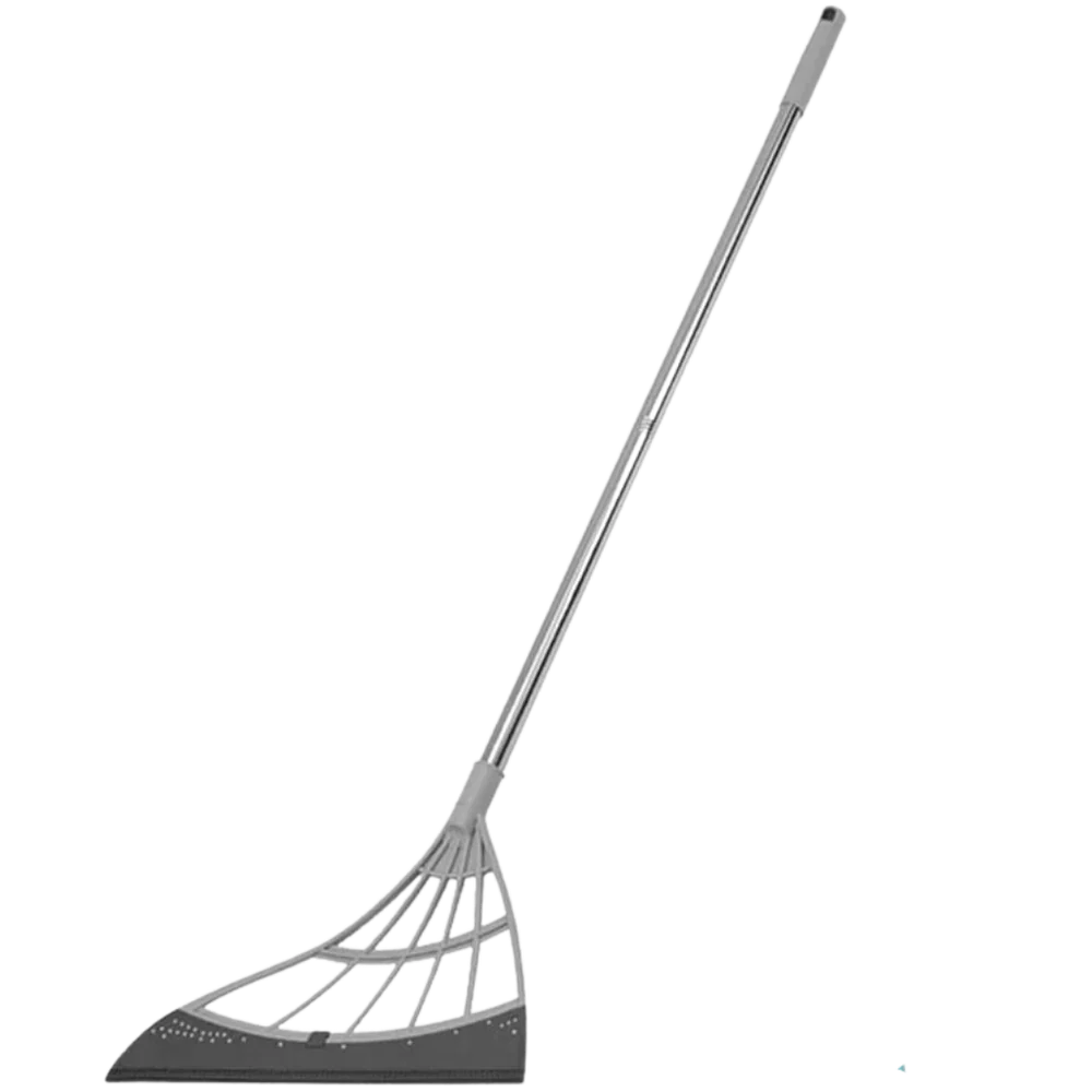 Rubber Broom Telescopic Reach & Wide Blade