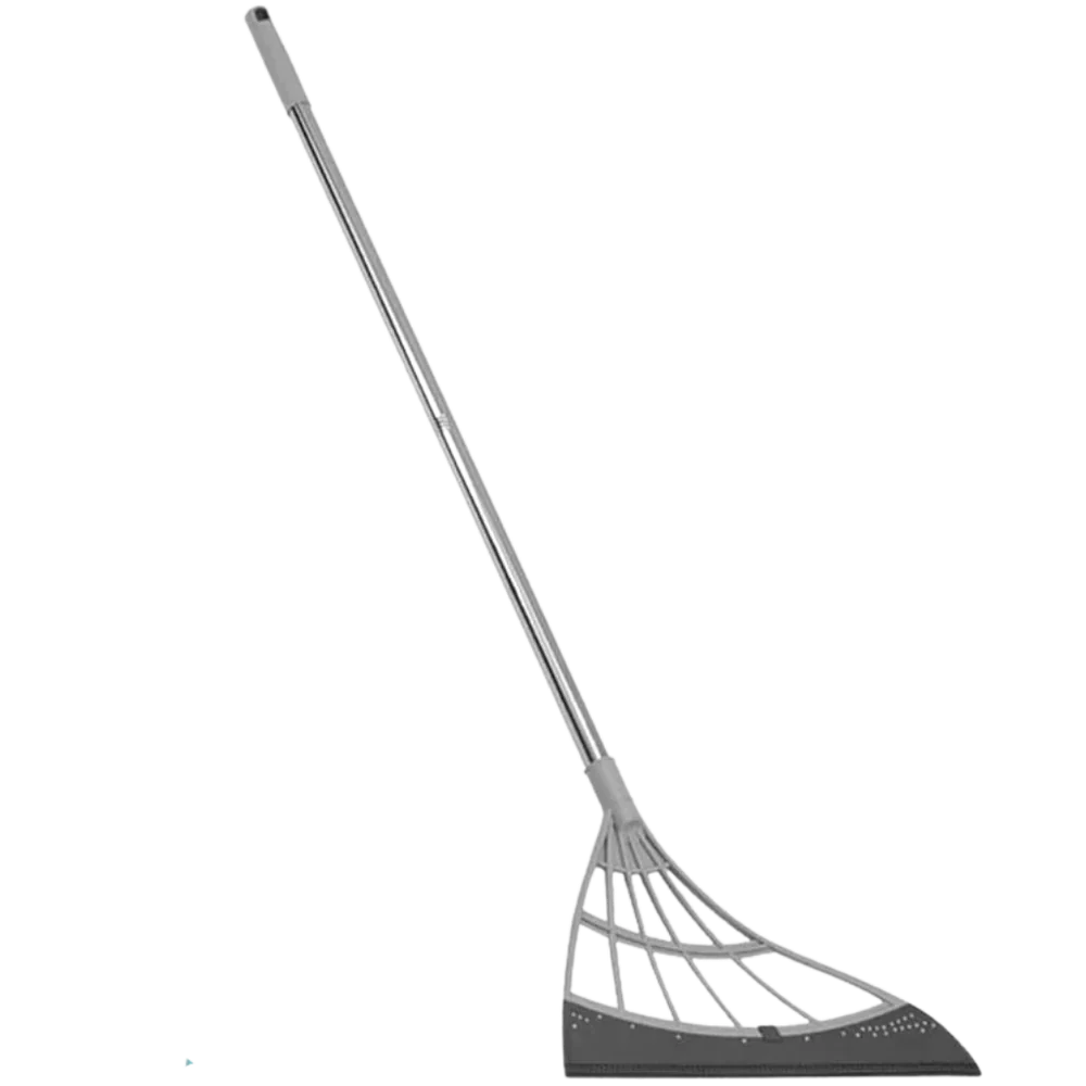 Rubber Broom Telescopic Reach & Wide Blade