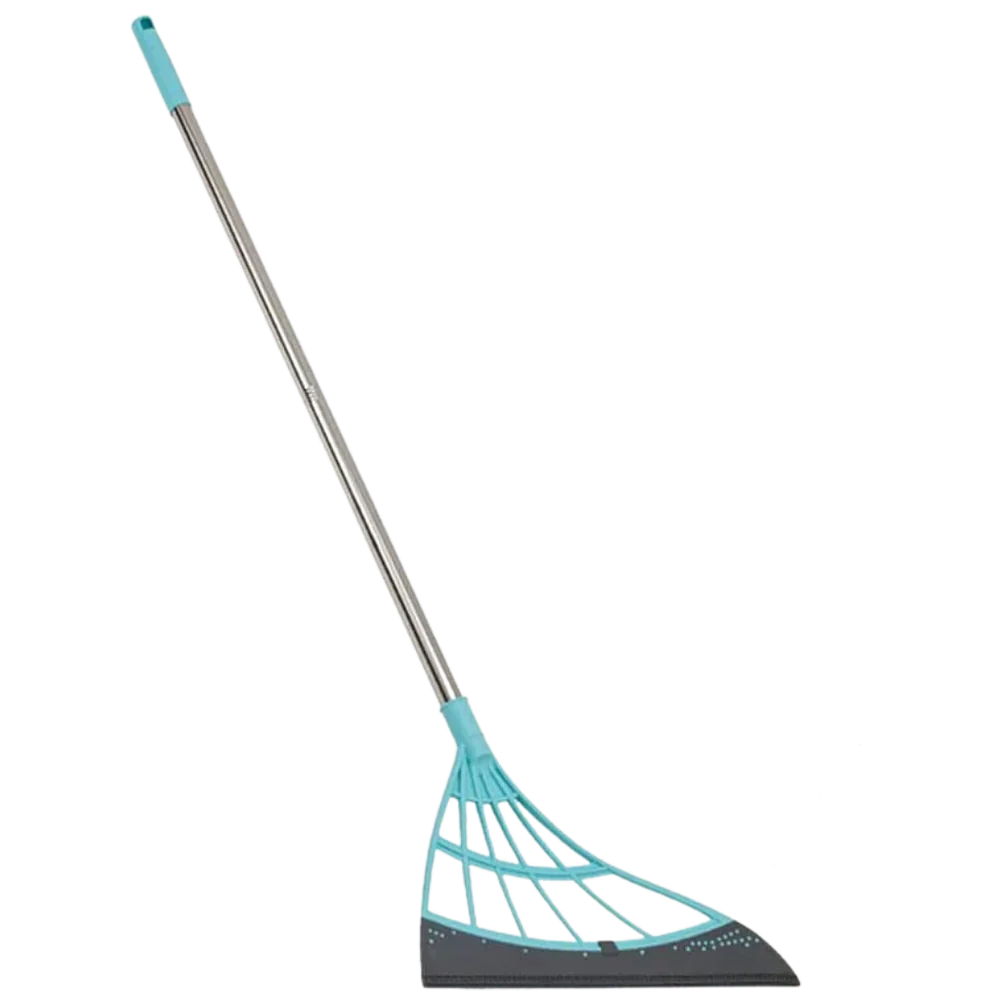 Rubber Broom Telescopic Reach & Wide Blade