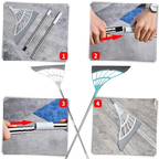 Rubber Broom Telescopic Reach & Wide Blade