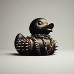 Rubber Duck Gothic Spiked Collar & Chains