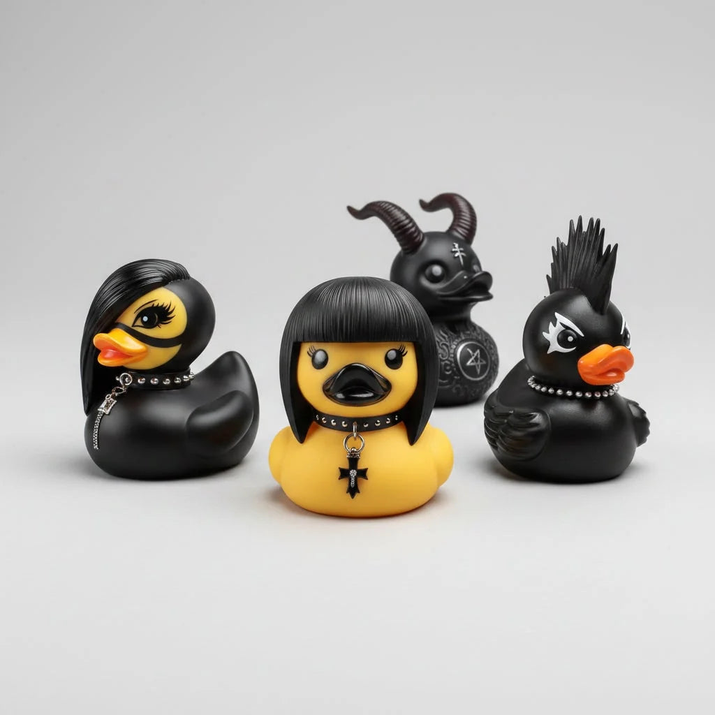Rubber Duck Gothic Spiked Collar & Chains
