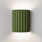 Ruffled Metal & Fabric Wall Sconce (Tricolor Light)