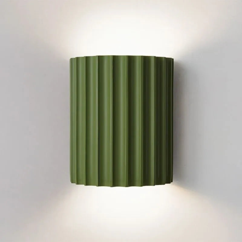 Ruffled Metal & Fabric Wall Sconce (Tricolor Light)