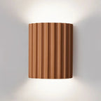 Ruffled Metal & Fabric Wall Sconce (Tricolor Light)