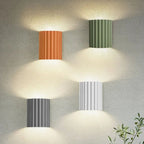 Ruffled Metal & Fabric Wall Sconce (Tricolor Light)