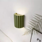 Ruffled Metal & Fabric Wall Sconce (Tricolor Light)