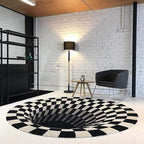 Rug 3D Vortex Illusion Water-Resistant Polyester & Anti-Slip Backing