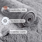 Rug Plush Long Microfiber Pile Non-Slip Backing