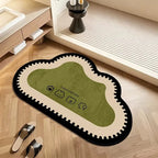 Rug Plush Non-Slip Backing Patterned Edge