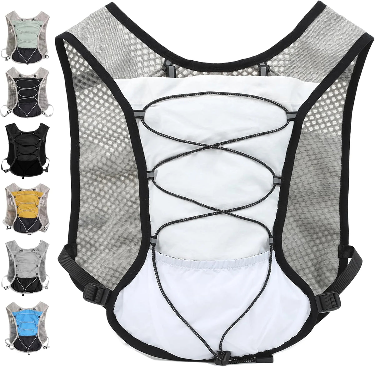 Running Hydration Vest Ultra-Light 3D Mesh Six Pockets